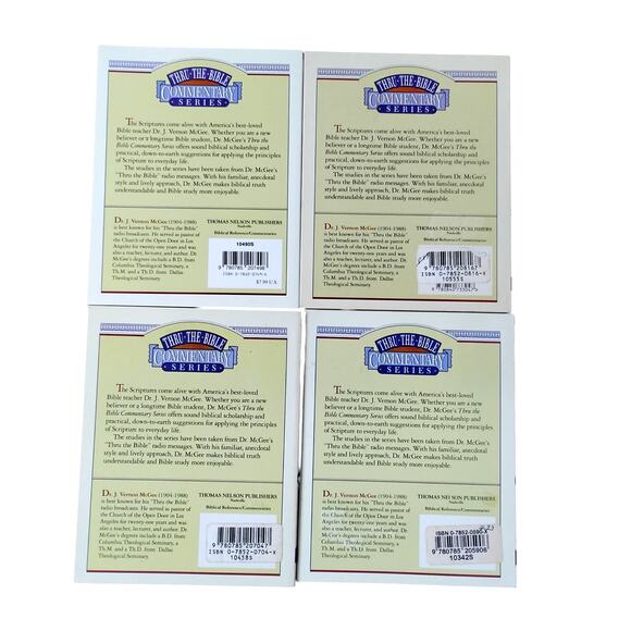 Faith Based Bundle 4 Commentary Books J Vernon McGee 1991 - Picture 3 of 9